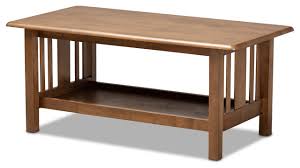 Accent your living room with a coffee, console, sofa or end table. Downes Mission Style Walnut Brown Rectangular Wood Coffee Table Transitional Coffee Tables By Baxton Studio Houzz