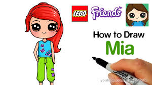 Die teken je hoog boven de ogen. How To Draw Lego Friends Mia Easy Youtube