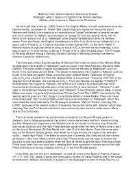 Pdf Hal Le L U Yah What It Means In Hebrew To Yesrael Davedi Ebed Hamelek Academia Edu