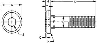 low head socket cap screw dimensions