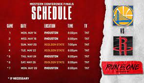 Wednesday 23 june, 8:30pm edt. Western Conference Finals Schedule Houston Rockets