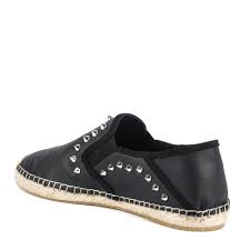 Articles of clothing, footwear and headgear owned by: Shop Ash Footwear For Black Leather Espadrilles Zabou Is Online Now