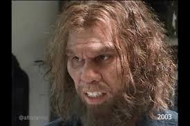 In honor of our upcoming @realgeicocaveman commercial this #SuperBowlSunday  here is a look at our very first makeup test back in 2003 with  @jeffdanielphillips, John Lehr, and Ben Webber. Can you tell ...