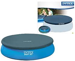 Amazon Com Intex 8 Foot Round Easy Set Pool Cover Swimming Pool Covers Garden Outdoor In 2020 Easy Set Pools Pool Cover Intex