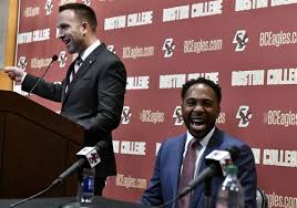The boston college eagles are an ncaa team based in chestnut hill, massachusetts. Ohio State Assistant Hafley Introduced As Boston College Head Coach The Blade