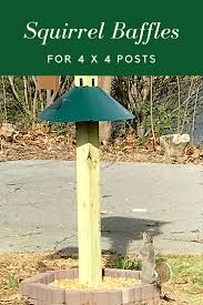 Using a tape measure and a level, draw lines that will establish the locations of the feeders. Best Squirrel Baffles For 4x4 Posts Squirrel Baffle Bird Feeder Station Bird Feeder Stands