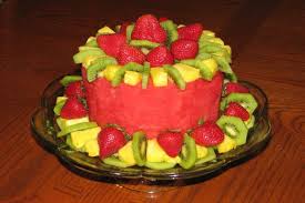 Fruit Cake Fresh Fruit In The Shape Of A Cake Recipe Food Com Recipe Fresh Fruit Cake Cake Made Of Fruit Fruit Cake
