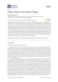 Bhayangkara no.14 ( depan rsud m yunus). Pdf Ginger Panacea Or Consumer S Hype