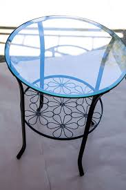 The most common glass coffee table material is glass. How To Make Over A Plain Ikea Table In Three Easy Steps Glass Table Redo Ikea Table Ikea Round Table