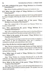 English Grammar A To Z Brief Questions With Answers Elegy Written In A Country Churchyard Thomas Gray In 2020 Elegy This Or That Questions Study Guide