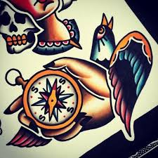 Compass Old School Tattoo Traditional Old School Tattoo Traditional Tattoo Old School Traditional Compass Tattoo