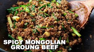 The beef is commonly paired with scallions or mixed vegetables and is. Spicy Mongolian Ground Beef Easy Recipe Youtube