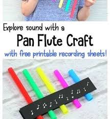 Homemade Pan Flutes For Kids With Free Printable Recording Sheet Buggy And Buddy Music Instruments Kids Pan Flute Homemade Musical Instruments