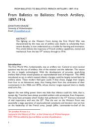 Halimbawa ng kasunduan sa pagpapahayag ng bahay : From Balletics To Ballistics French Artillery 1897 1916