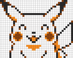 Pokemon Yellow Happy Pikachu Kandi Pattern Pokemon Cross Stitch Geek Cross Stitch Pony Bead Patterns