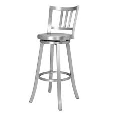 Renovoo Aluminum Swivel Bar Stool Commercial Quality Brushed Aluminum Finish 30 Inch Seat Height Indoor Out Swivel Bar Stools Bar Stools Leather Bar Stools