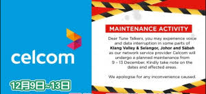 Our engineering team is digging in and working to ultimately resolve this issue. Celcom Users Might Be Encountering Service Disruption From 9th To 13th December In Klang Valley Johor Sabah Zing Gadget