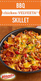 Bbq Chicken Velveeta Skillet Delight Your Taste Buds With This Easy Chicken Dish Featuring G Chicken Dinner Recipes Velveeta Skillets Yummy Chicken Recipes