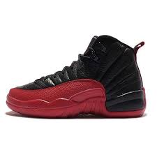 Air Jordan 12 Retro White Black Varsity Red Robot Check Kid Shoes Sneakers Fashion Boys Shoes