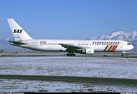 Scandinavian Airlines Sas Boeing 767 383 Er Ln Rcl Sven Viking At Salt Lake City International February 2002 Charter Flight Re Boeing 767 Boeing Airlines
