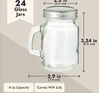 Amazon.com: Juvale Mini Glass Jars with Handles - 4 oz ...