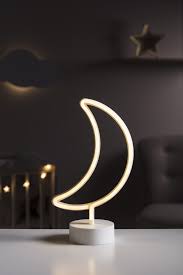 Battery Moon Table Top Neon Light In 2020 Moon Light Lamp Neon Lights Bedroom Glow Lamp