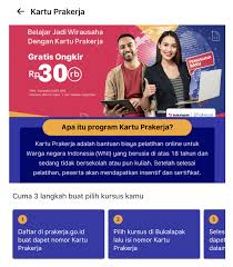 Progam kartu prakerja adalah program bantuan biaya pelatihan dan insentif bagi para kartu prakerja bukanlah kartu fisik, melainkan sebuah kode unik 16 angka yang dapat digunakan sebagai. Kartu Prakerja Tutorial Pembelian Pelatihan Di Mitra Platform Digital