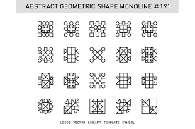 Download Abstract Geometric Shape Monoline 191 Graphic By Acongraphic Creative Fabrica Geometric Shapes Geometric Abstract PSD Mockup Templates