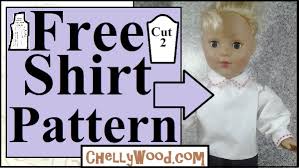 A good pattern for basic panties is included in the spring dress pattern set. Free Pdf Patterns For 18 Inch Doll Shirts Free Doll Clothes Patterns