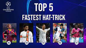 Top 5 Fastest Hat Trick In Champion League History Youtube