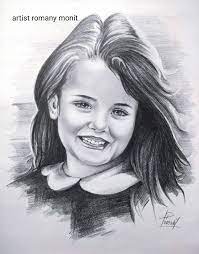 رسم بورتريه بالقلم الرصاص art female sketch female