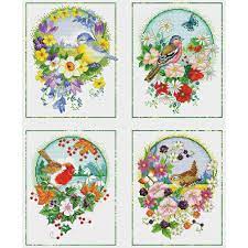 This extremely helpful video explains precisely how it's done, and will help you get. Cross Stitch Pattern Birds Seasons Shopee Philippines