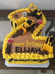 2nd Birthday Cake For 2 Year Old Boy Construction Cake Construction Birthday Cake Truck Birthday Cakes Tractor Birthday Cakes