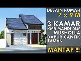 Desain rumah minimalis 3 lantai 2 kamar. Desain Rumah 7 X 9 M Dgn 3 Kamar Di Desa Tapi Mewah Youtube Rumah Desain Rumah Rumah Minimalis