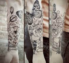 Rose And Butterfly Half Sleeve Tattoos Rose And Butterfly Tattoo By Diana Severinenko Design Of Half Sleeve Tattoo Rose And Butterfly Tattoo Sleeve Tattoos
