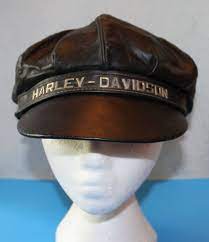 Vintage Harley Davidson Leather Motorcycle Hat Cap Usa Made Medium 1970 S Vintage Harley Davidson Harley Davidson Hats Vintage Harley