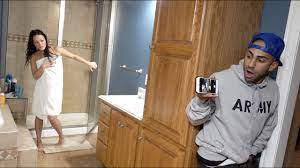 CAUGHT NAKED IN SHOWER PRANK!! - YouTube