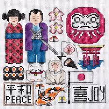 Kids can use graph paper to design their own patterns or they can check out one of the free beginner cross stitch patterns on my website. Memories Of Japan Cross Stitch Pattern Peacock Fig