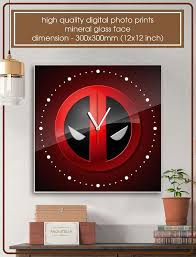 Shop for large digital clock online at target. Deadpool Clock Best Gift Glass Wall Clock Wall Clock Large Print Digital Photos Best Gifts Glass Wall