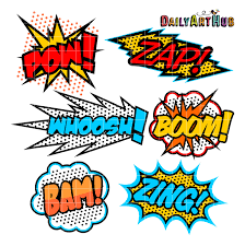 Superhero Callout Clip Art Set Daily Art Hub Free Clip Art Everyday Superhero Art Projects Superhero Background Clip Art