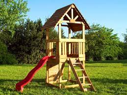 Mangrullo infantil de madera para niños juegos de plaza y parques para exteriores ideas hamaca, tobogán y mangrullo para niños. Mangrullo Individual Con Tobogan Escalera Y Trepador Juegos De Madera Casitas Para Ninas Toboganes