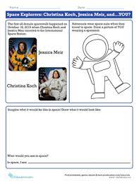 Edwards deming thursday, february 11: Space Explorers Christina Koch Jessica Meir And You Worksheet Education Com