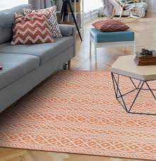 RUGBUGGERY Marokkanischer Teppich für drinnen und draußen, 1,5 m x 2,1 m,  Mandarine-Orange : Amazon.de: Home & Kitchen