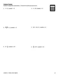 BILINGUAL COMMON CORE ALGEBRA: Evaluating Expressions