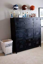 Basketballs Lockers Boys Bedroom Decor Home Decor Boys Bedroom Ideas House Ideas Boys Room Toddle Themed Kids Room Teenage Boy Room Basketball Room
