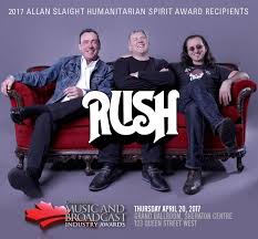 Rush Announced As The 2017 Recipients Of The Allan Slaight