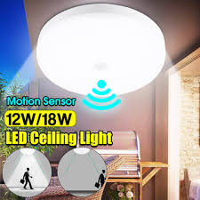 The ceiling fixture makes a great addition to spaces as varied as garages. 12w 18w Intelligent Motion Sensor Led Ceiling Light Non Dimmable Home Fixture Detective Lamp Ac220v Sale Banggood Com