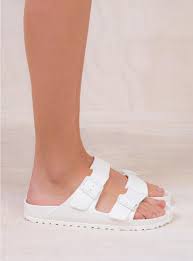 Birkenstock Arizona White Leather Two Strap Sandals Birkenstock Arizona Eva White Narrow Birkenstock Birkenstock Arizona Two Strap Sandals