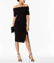 Karen Millen Bardot Dress Black Shoulder Dress Dresses Karen Millen