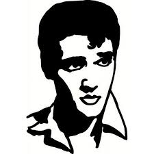Elvis, the King, Elvis Presley Vinyl Wall Decal by Scripture Wall Art,  12"x18" Black,